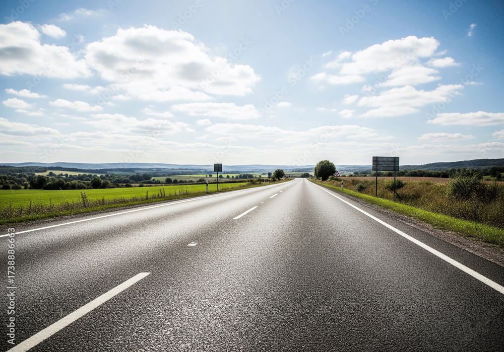 Fototapeta premium highway on an asphalt road.