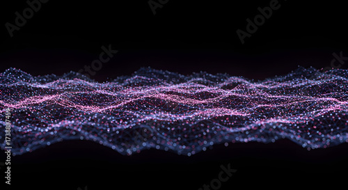 Abstract network background with glowing particles