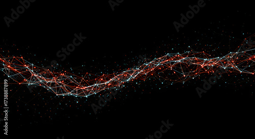 Abstract network connection transparent background