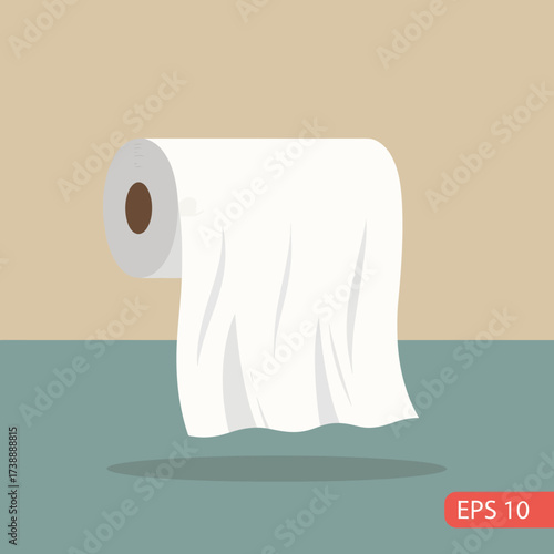 Roll of Toilet Paper Illustration.