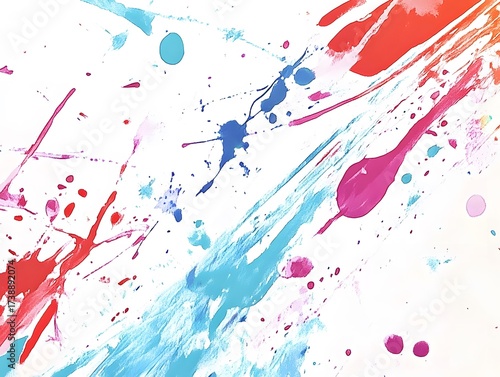 Abstract Colorful Paint Splatter Background Texture