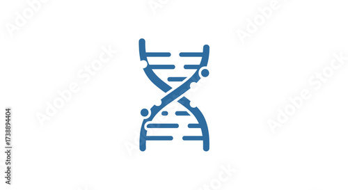 Stylized dna double helix representing genetics science and biotechnology applications