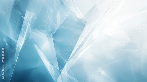 Abstract blue background with white and gray shapes