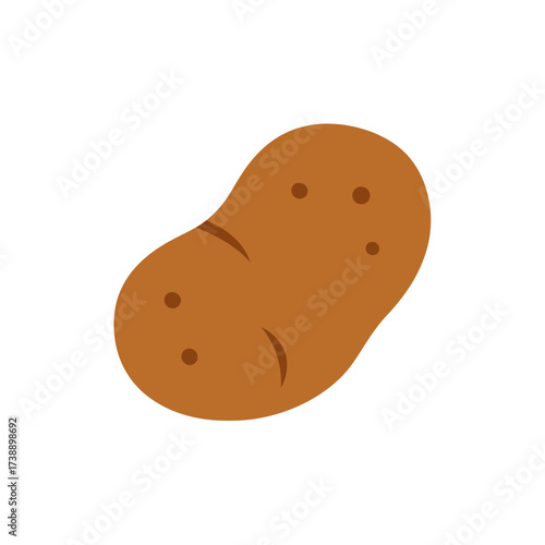 A lone potato floating in an abstract void, a minimalist botanical representation