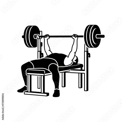 Intense weightlifting session captured in dynamic monochrome illustration portraying fitness