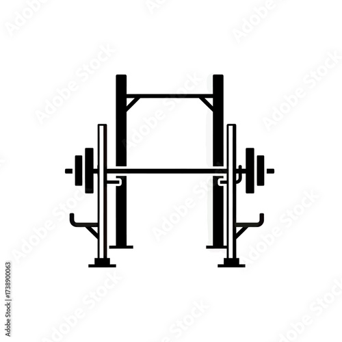 Minimalist weightlifting equipment silhouette illustrating strength training routines