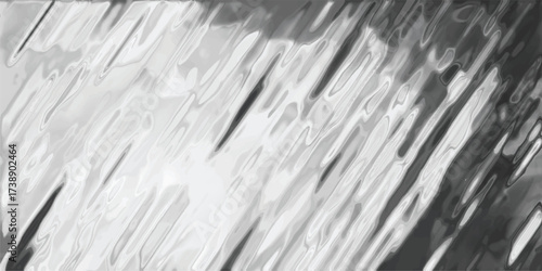 Abstract monochrome water ripple effect graphic resembling light reflections in a stream textured design
