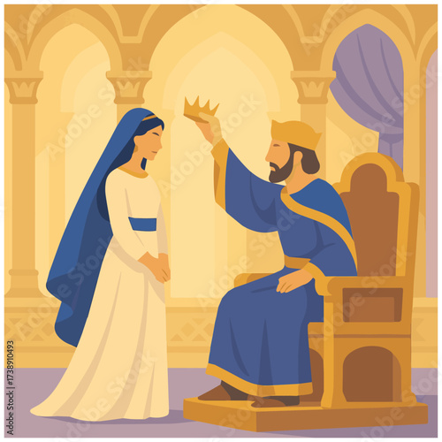 Esther Crowned Queen, bible story, Christian 