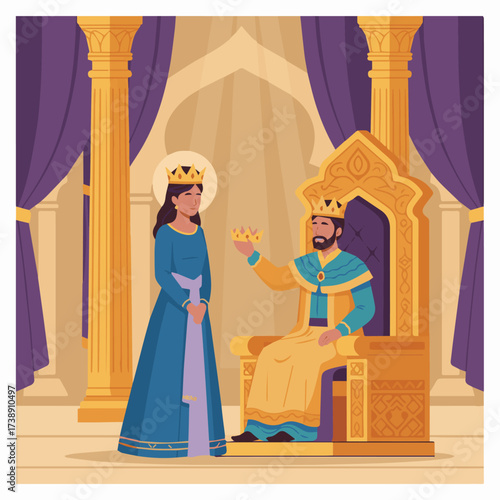 Esther Crowned Queen, bible story, Christian 