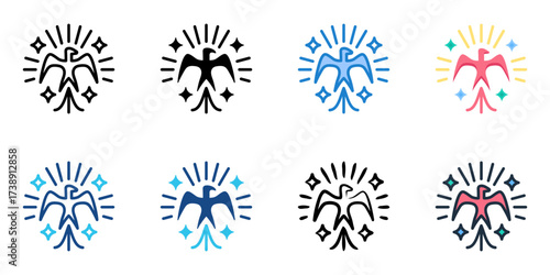 Fireworks displays icon set multiple style collection 
