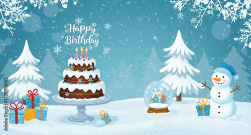 Winter theme birthday 