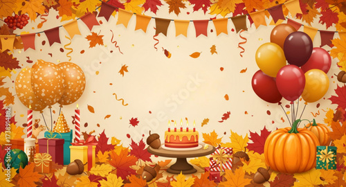 thanksgiving card with pumpkin