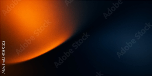 An abstract orange background vector illustration features a glowing, solar wave of fire and light with an energy ray motion design