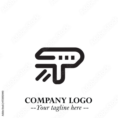 Black and White Transport Logo Illustration in Minimalist Modern Vector Design for Mobility and Travel
