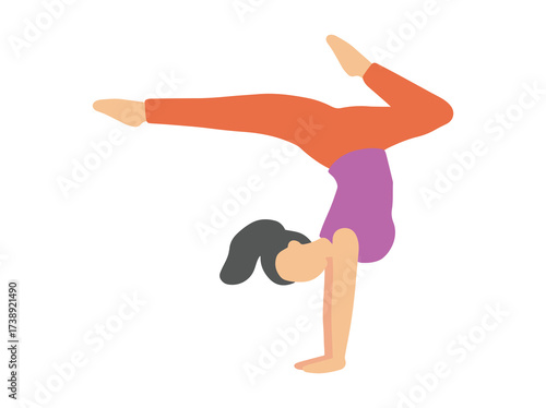 Woman Exercise Various Yoga Pose
