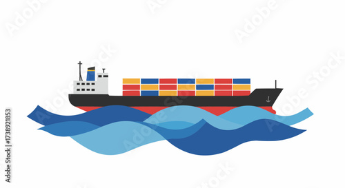 cargo ship in the sea