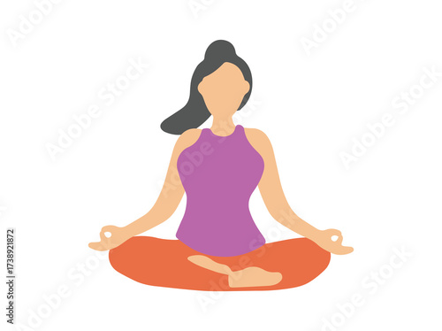 Yoga Meditation Posture Exercise Illustration