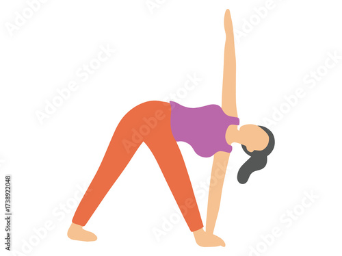 Woman Doing Yoga Pose Illustration

