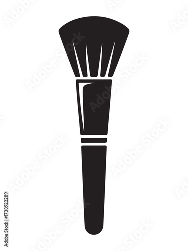 Elegant makeup brush silhouette for beauty and cosmetics designs