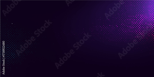 Abstract blue background with glowing light dots and dark space texture pattern design