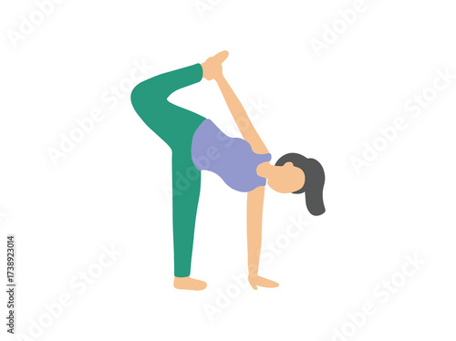 Woman Doing Yoga Pose Illustration
