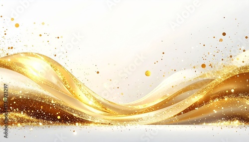金色の波がゆらめくお祝いの背景
