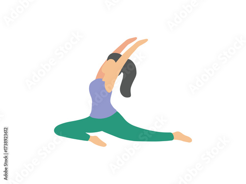 Asana Yoga Various Pose Illustration
