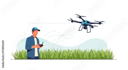Agricultural Drone Flight Control: Monitoring Field Efficiency and Modern Farming Practices
