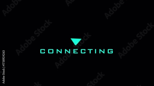 Motion graphic shape vector animation, connecting scale movement downloading progress icon concept 