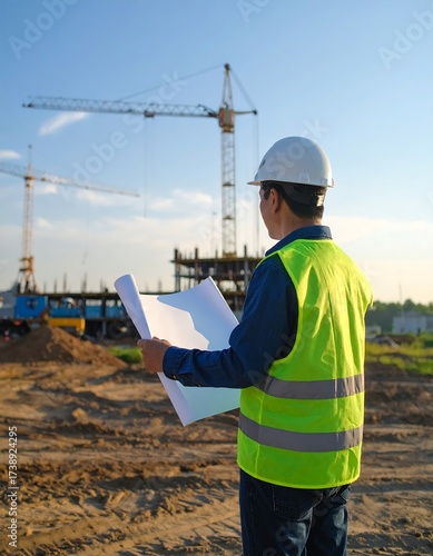 Worker in construction site