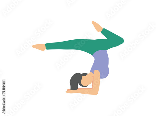 Woman Doing Yoga Pose Illustration
