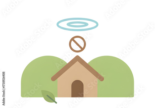 Minimal icon of a silent retreat icon — no background, no shadow PNG