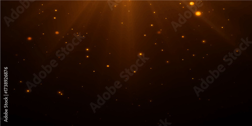 Dark abstract background illustration with glowing blue star particles creating a winter night sky glow