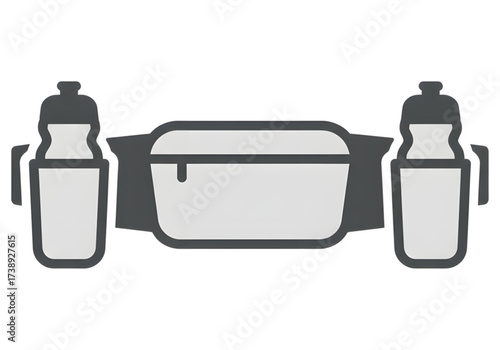 Minimal icon of a hydration belt — no  background, no shadow PNG