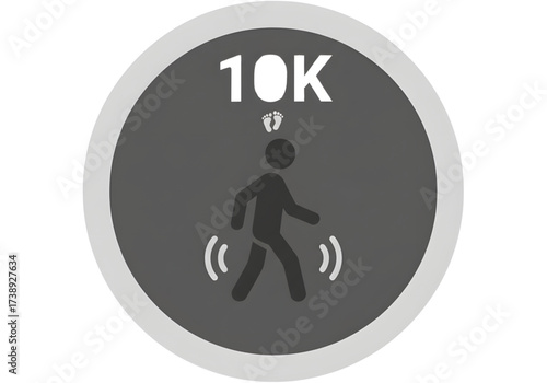 Minimal icon of a walking app icon — no background, no shadow PNG