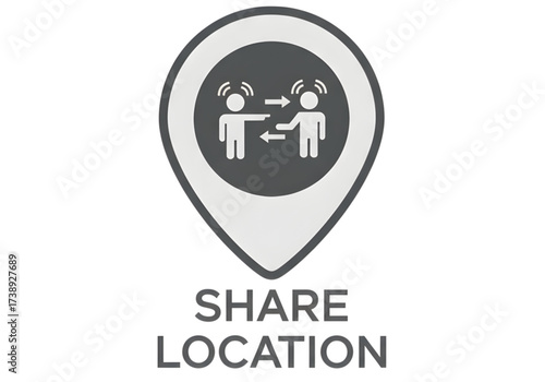  Minimal icon of a location sharing pin — no background, no shadow PNG