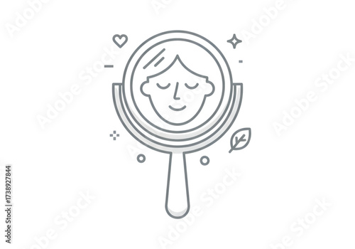  Minimal icon of a self-care mirror — no background, no shadow PNG