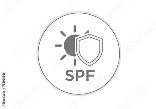  Minimal icon of a SPF protection icon — no background, no shadow PNG