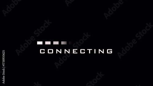 Connecting screen animation, and Futuristic animated fading box progress, 4k motion graphics animation