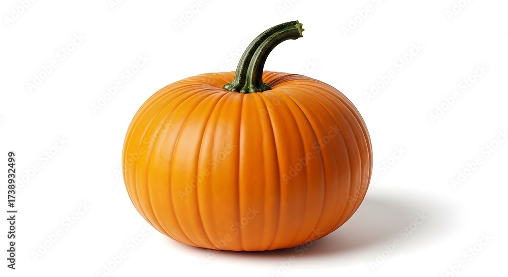Obraz premium Single Orange Pumpkin Isolated.