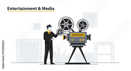 The Cinematic Artistry: Film Production with Vintage Camera and Media Professional