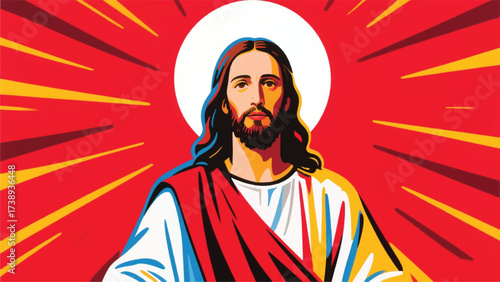 Lord Jesus is All-Wise Illustrator Artwork Banner Background Design Template 