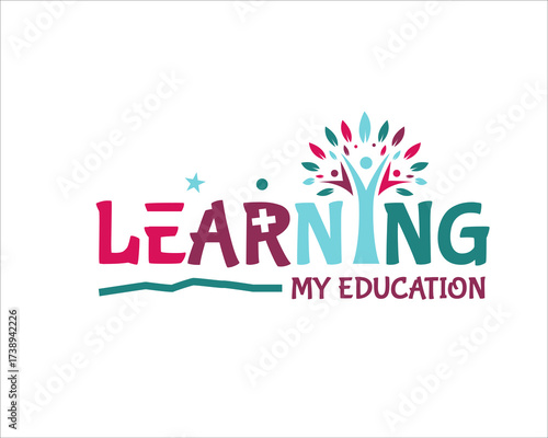 learning lab for child school logo designs