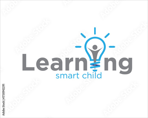 learning lab for child school logo designs