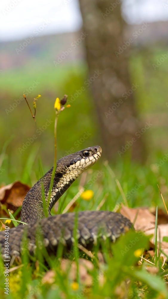 Obraz premium Viper in grass