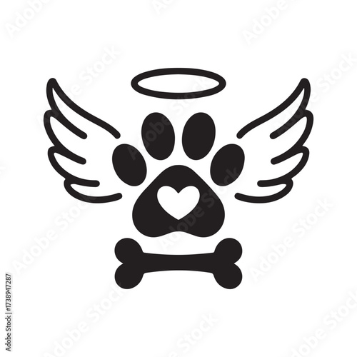 Angel Paw Pet Memorial Icon