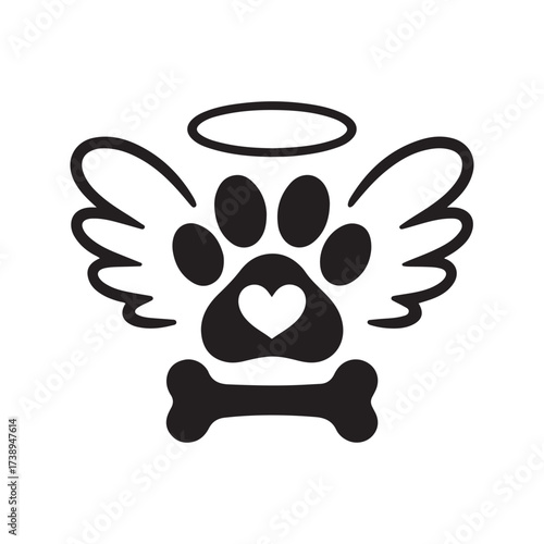 Angel Paw Pet Memorial Icon