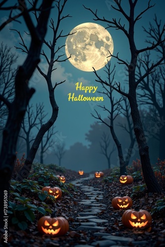 halloween background with pumpkin