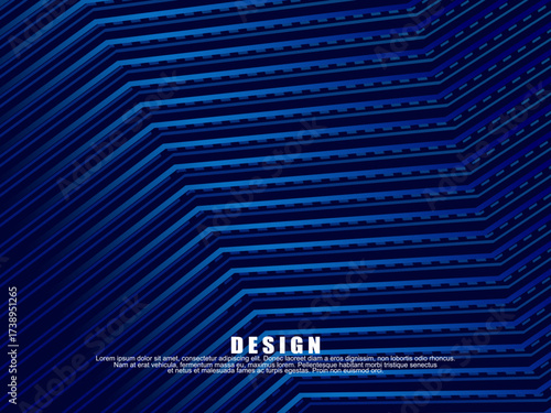 Premium background design with diagonal dark blue stripes pattern. Vector horizontal template for digital lux business banner, contemporary formal invitation, luxury voucher, prestigious gift certific