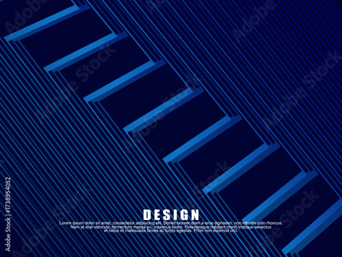 Premium background design with diagonal dark blue stripes pattern. Vector horizontal template for digital lux business banner, contemporary formal invitation, luxury voucher, prestigious gift certific